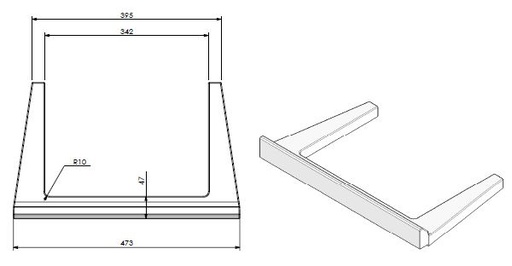[331633] Béton Céramique plaque de fond Uni V 65