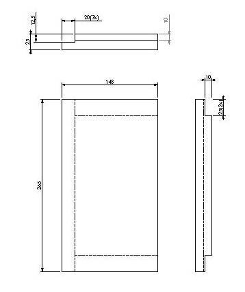 [327824] Vermiculite paroi arrière (D/G) Universal-V 65