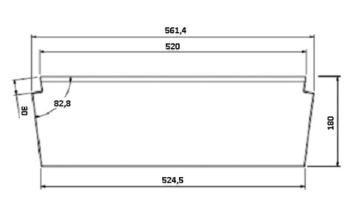 [331637] Béton Céramique déflecteur Uni V 70