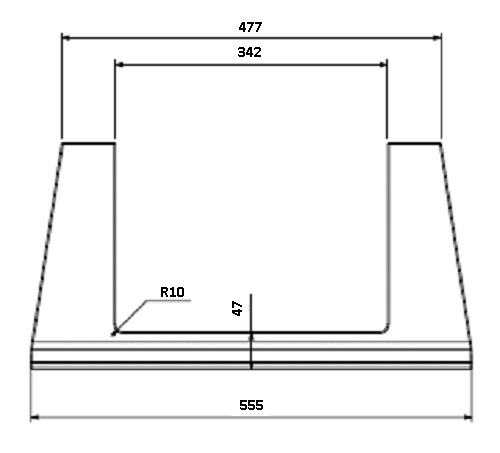 [331640] Béton Céramique plaque de fond Uni V 70