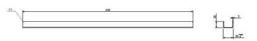 [326520] Support de déflecteur Inox Uni-V 70