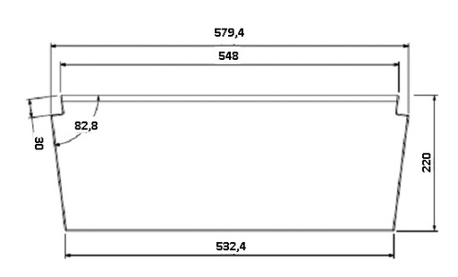[331644] Béton Céramique déflecteur Uni V 75