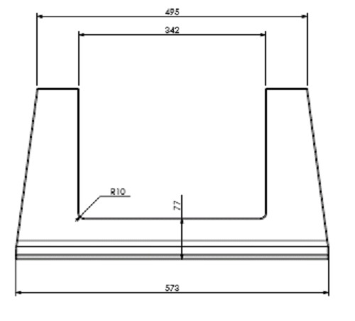 [331647] Béton Céramique plaque de fond Uni V 75