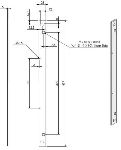 [339157] Plaque de fermeture UV 75 noire 2 pts (depuis 10-5-2021) sur app
