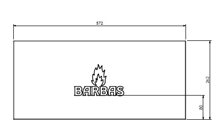 [331655] Béton Céramique paroi arrière Uni V 80 + logo