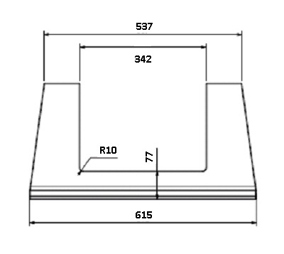 [331654] Béton Céramique plaque de fond Uni V 80