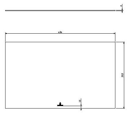 [326392] Vitre Universal V80 dim. 636x383