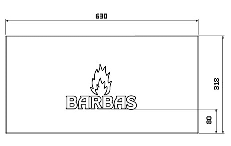 [331662] Béton Céramique paroi arrière Uni V 85 + logo