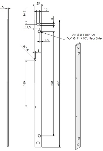 [339158] Plaque de fermeture  UV 85 noire (depuis 10-5-2021)