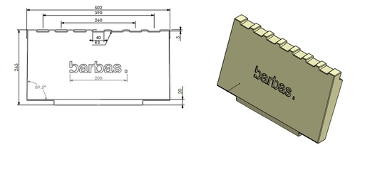 [344518] Béton céramique arrière avec logo