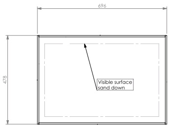 [338514] Cadre encastrable Univ 6-70 noir