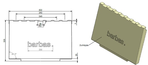 [344552] Béton céramique arrière avec logo