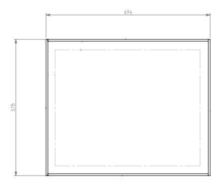 [339485] Cadre encastrable noir