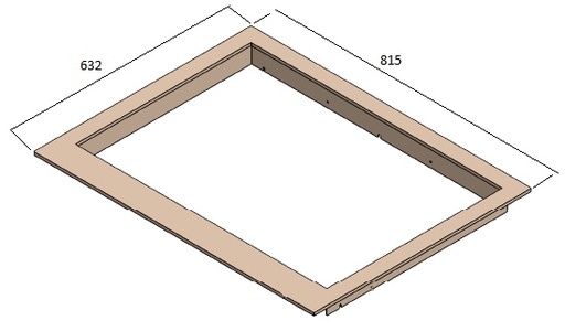 [338516] Cadre classic  uni-6 80 noir compl.