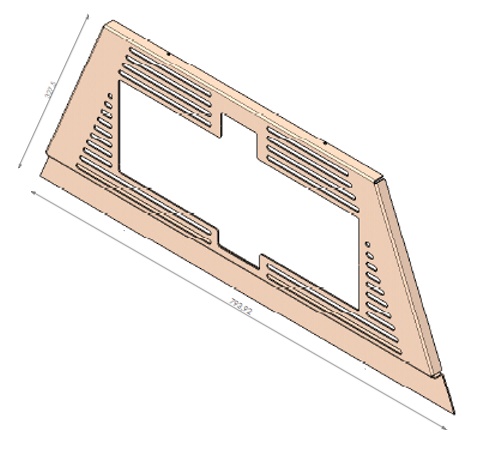 [338924] Grille autour du brûleur Vento CL 85   noire (depuis 10-5-2021)