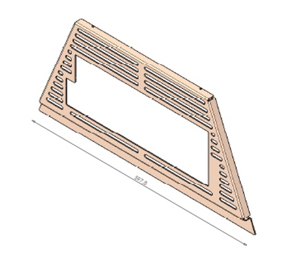 [338926] Grille autour du brûleur Vento Cl 65   noire (depuis 10-5-2021)
