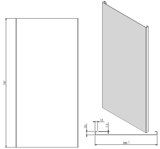 [338981] Lamelle côté VBS-T noire (depuis 10-5-2021)