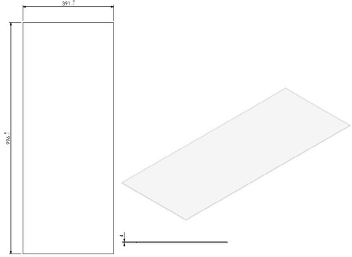 [341301] Vitre anti-reflet FF + corde Vert.B.Med