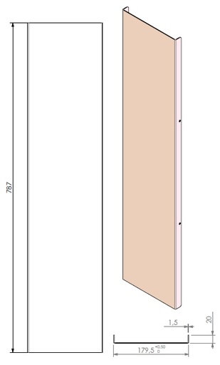 [338959] Lamelle arrière Vert B S noire (depuis 10-5-2021)