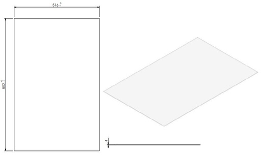 [341302] Vitre anti-reflet FF + corde Vert.B.Sm