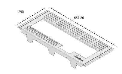 [340964] Grille double brûleur noir