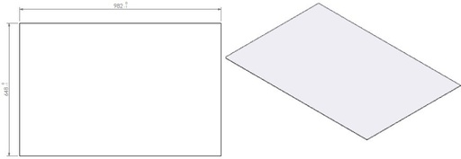 [332156] Vitre + corde York Large 982x648mm